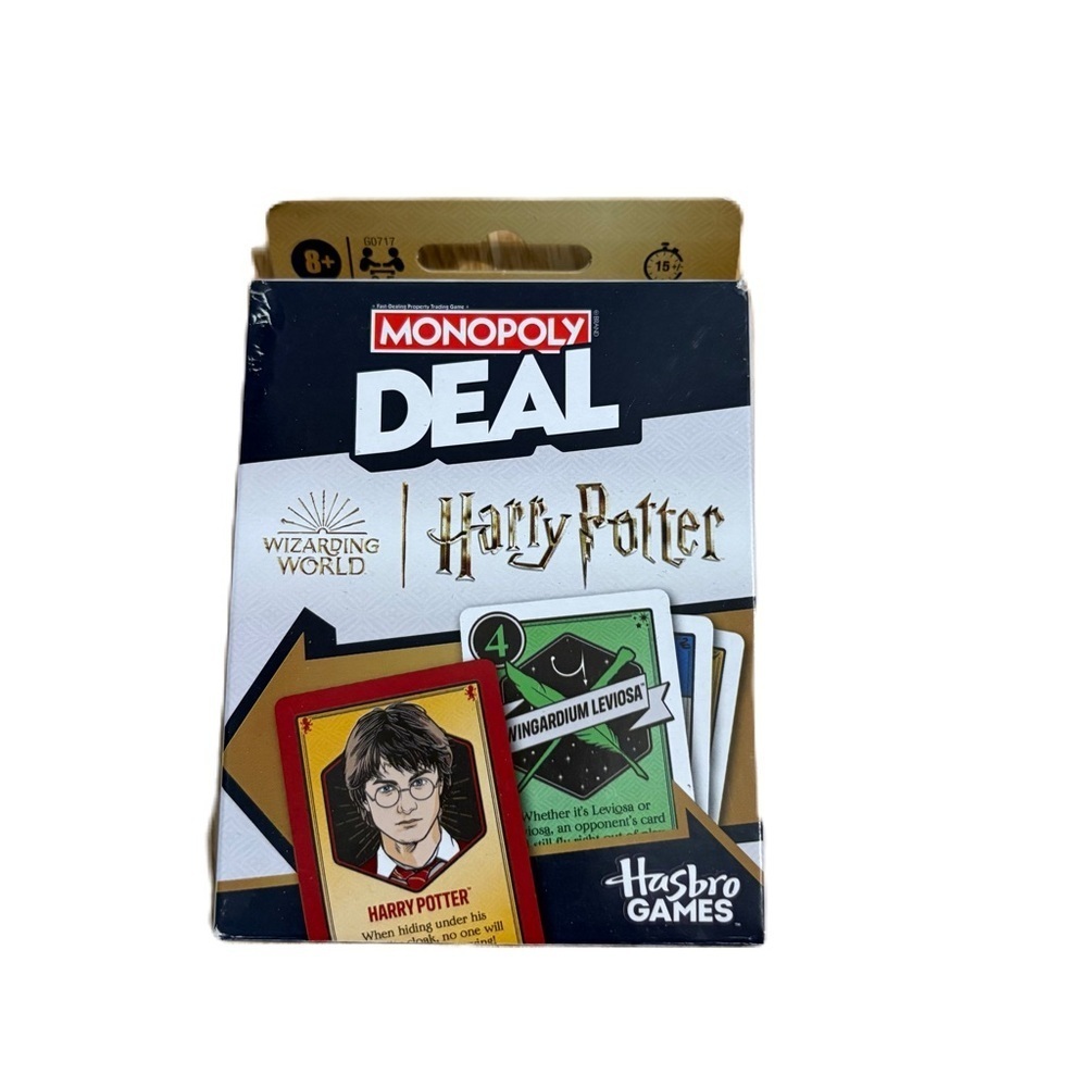 Monopoly Deal Harry Potter Card Game - Hasbro - Gold, White NEW